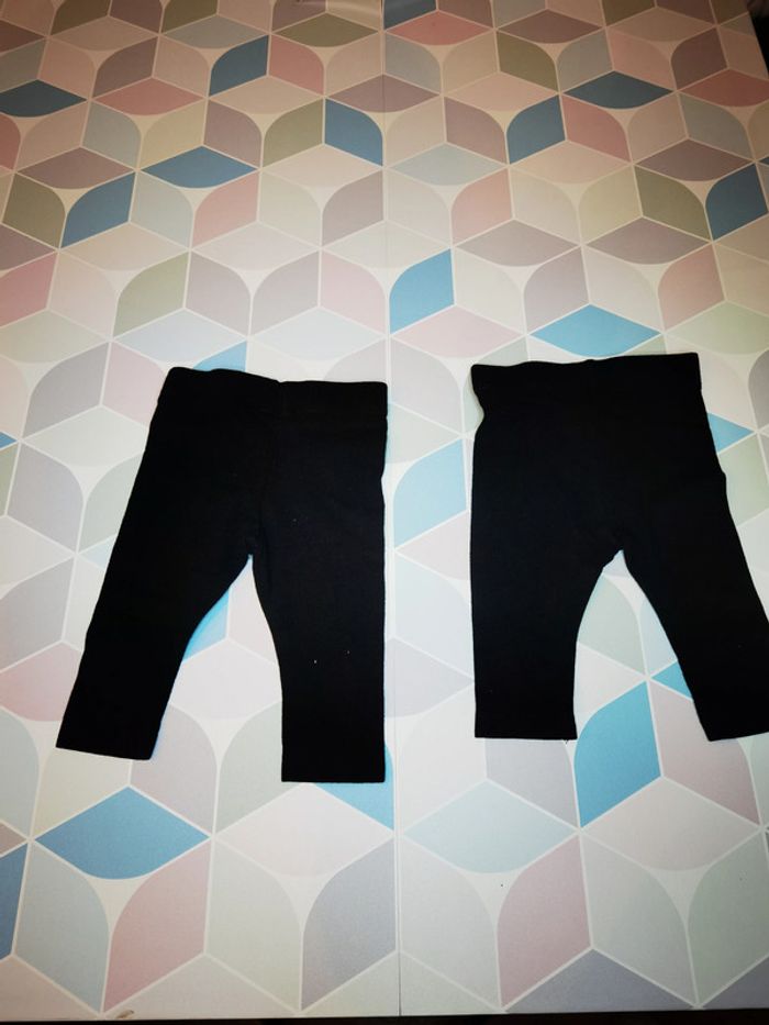 D3378 - lot de 2 leggings fille 3 mois - photo numéro 4