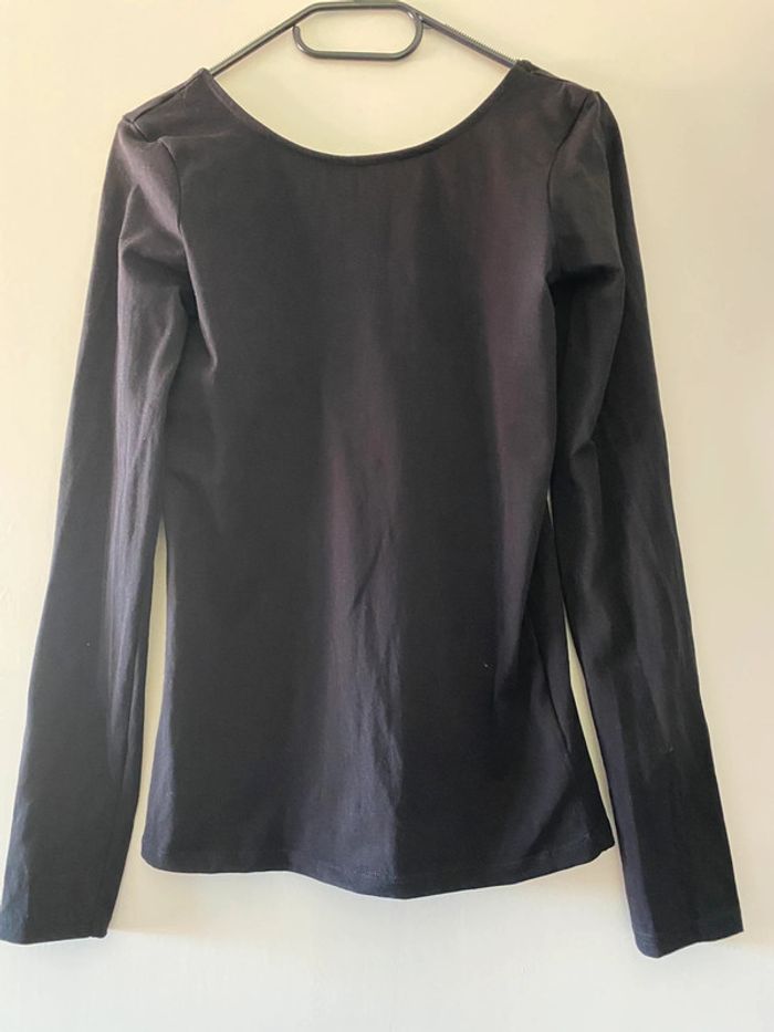 Pull fin / t-shirt manches longues légèrement décolleté dans le dos Flame Taille S