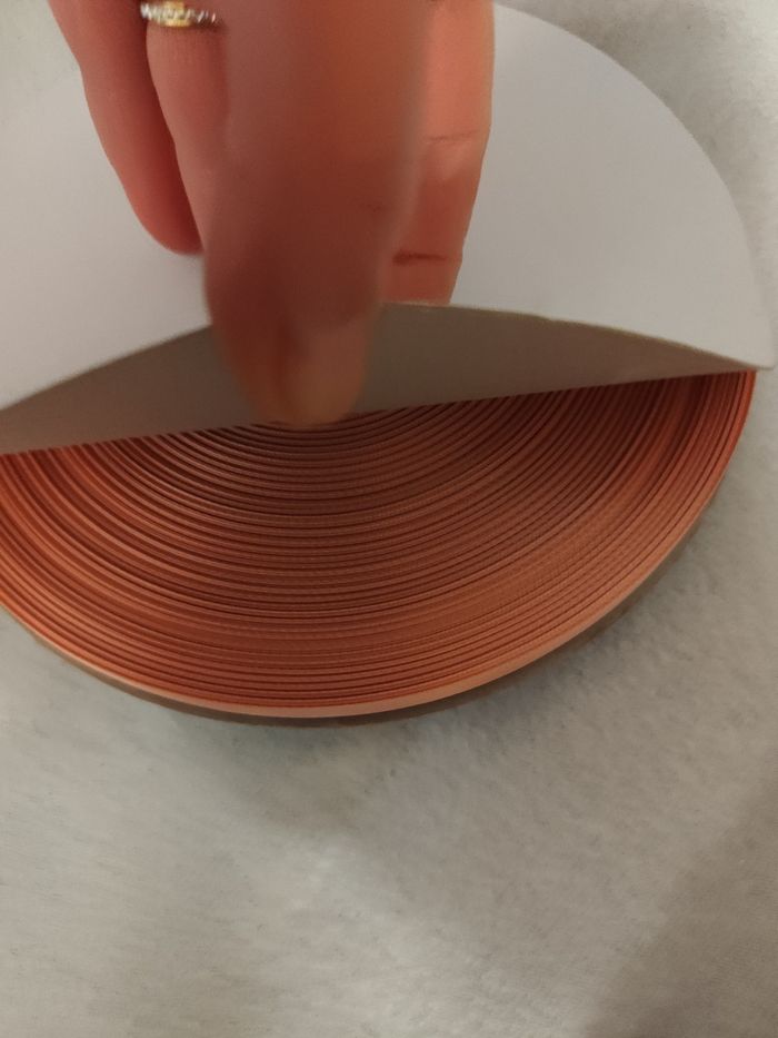 Ruban de satin saumon