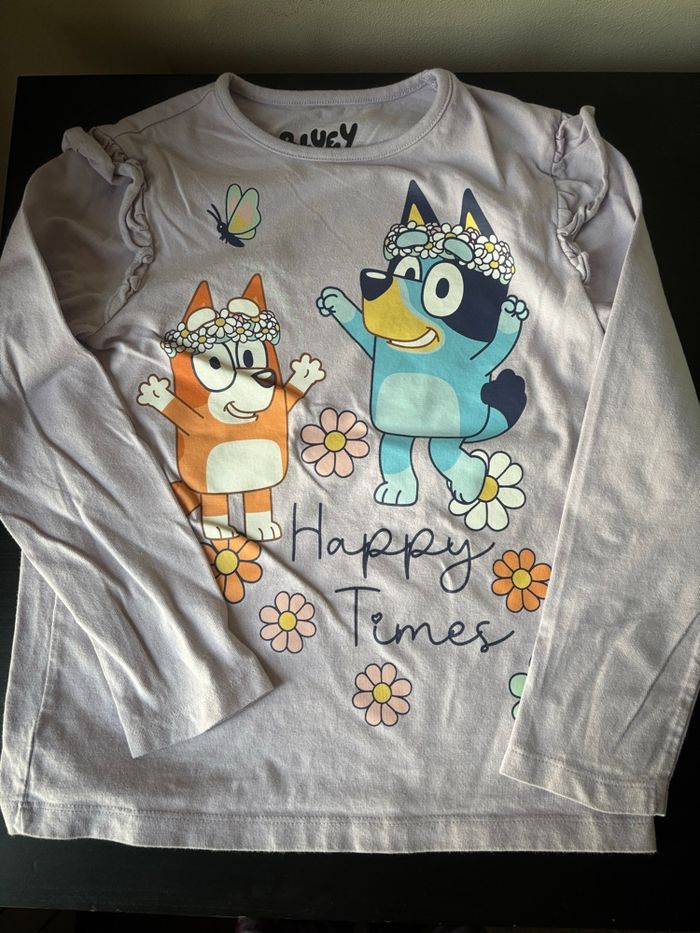 Bluey Lot de 3 t-shirts à manches longues 6-7 ans - photo numéro 2