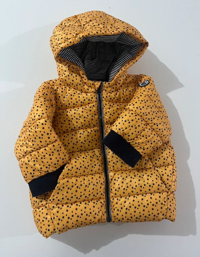 Doudoune à capuche jaune étoile - 6 mois - Petit Bateau - photo numéro 2