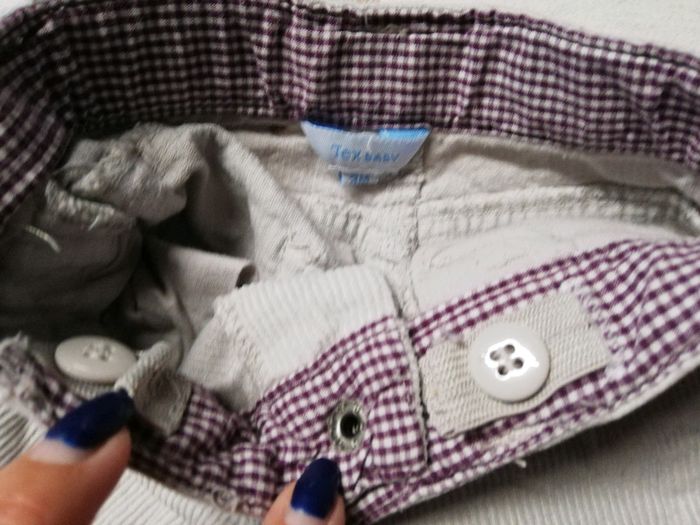 Pantalon épais Tex 3 mois gris pâle - photo numéro 2