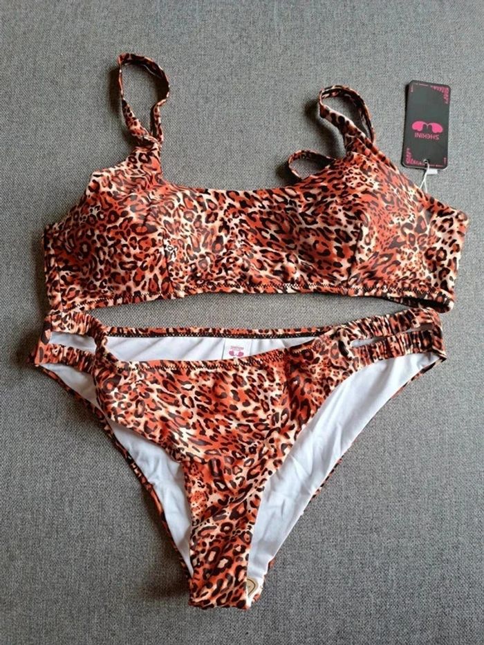 Maillot de bain moucheté rouge/rouille XL Shekini