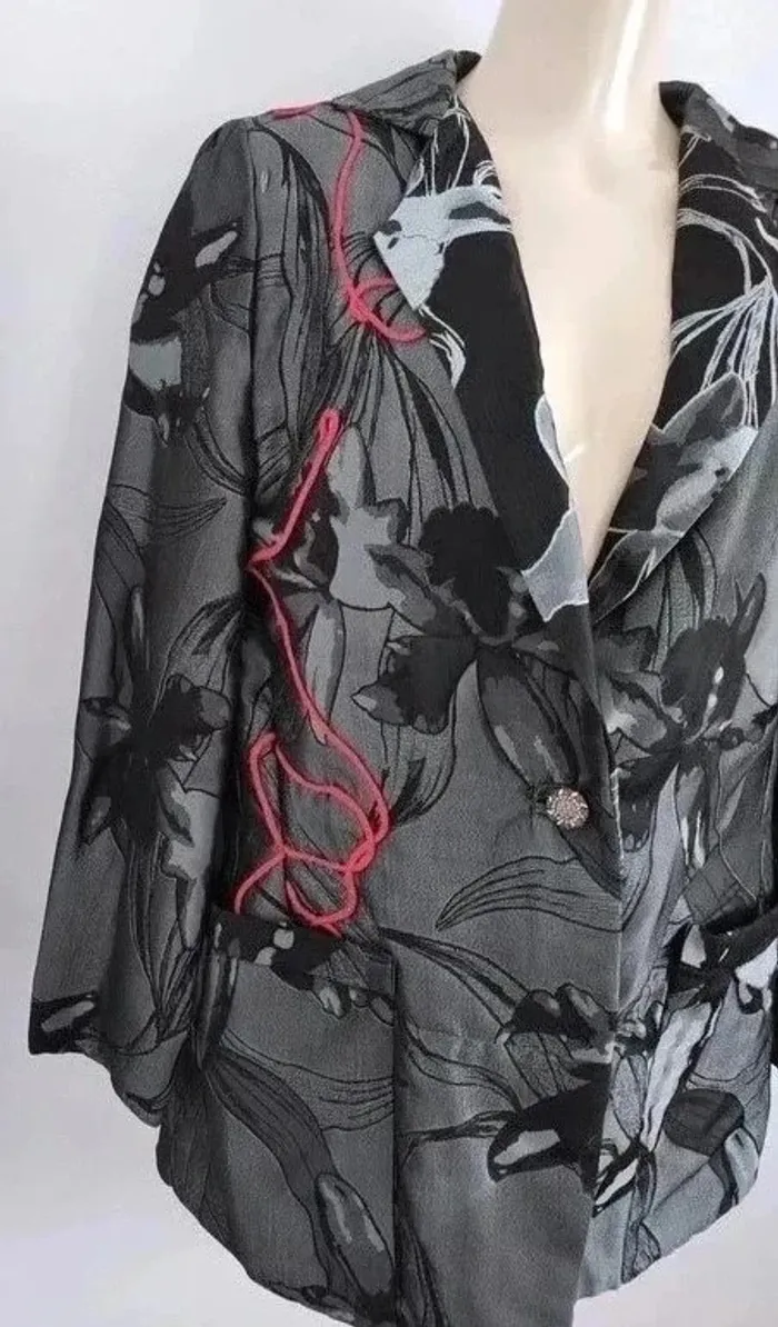 Veste légère chic noire et argentée - Laura JO - taille 38 - photo numéro 3