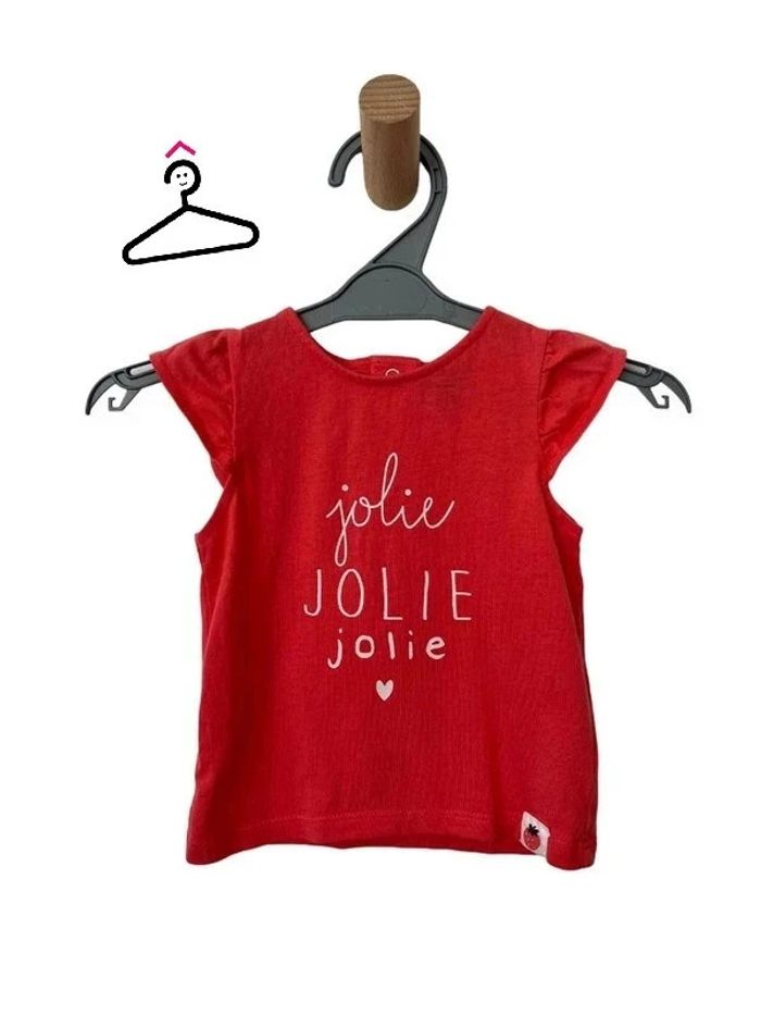 Ensemble T-shirt + short "jolie jolie jolie" - Kiabi fille 6 mois - photo numéro 2