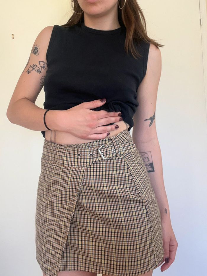 Mini jupe écolière à carreaux - kawai schoolgirl bershka - photo numéro 4