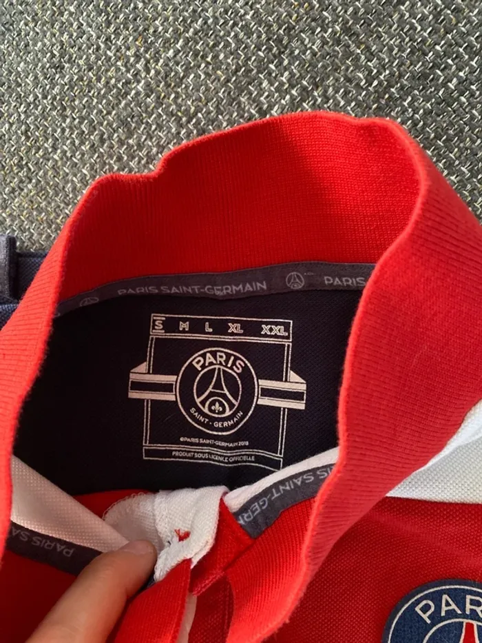 Polo PSG Authentique Marine Rouge Blanc Taille S – Parfait État - photo numéro 3