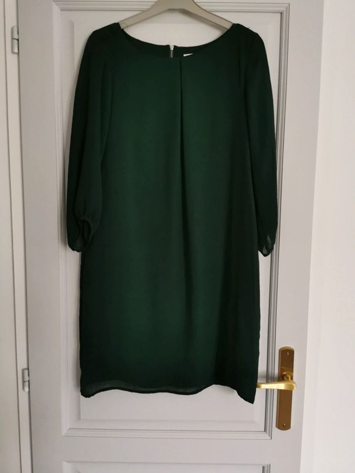 Robe fluide vert sapin
