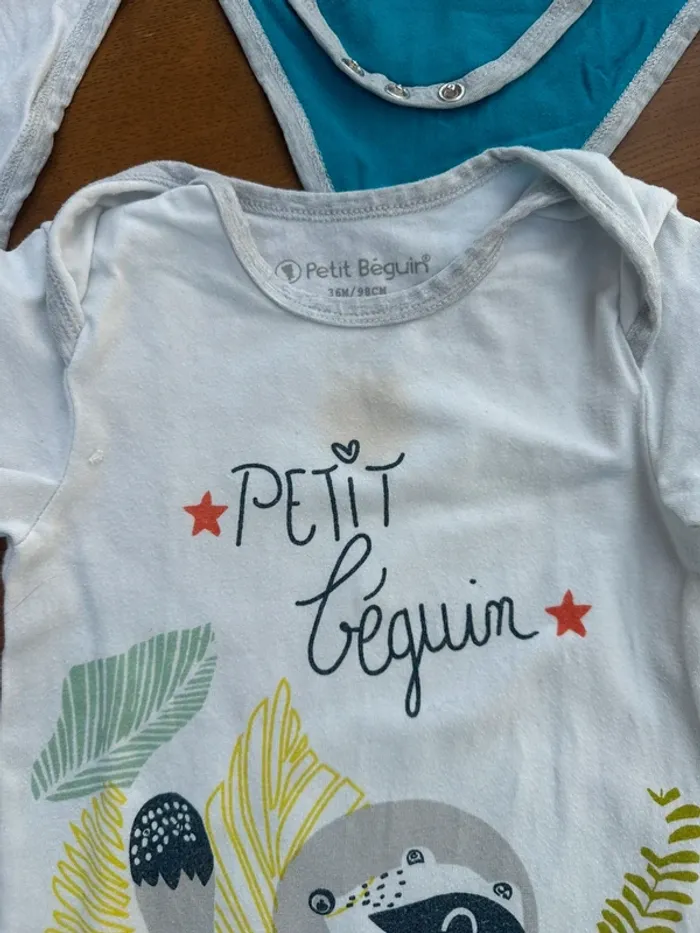 Lot de 9 bodies petit béguin 3 ans - photo numéro 8