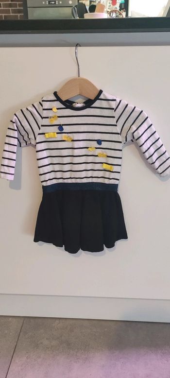 Robe rayée bébé fille Catimini 6 mois 68cm
