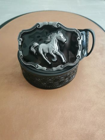 Ceinture de cowboy country cheval noir