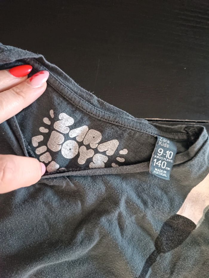 Tee shirt manches longues Zara boys 9/10 ans - photo numéro 4