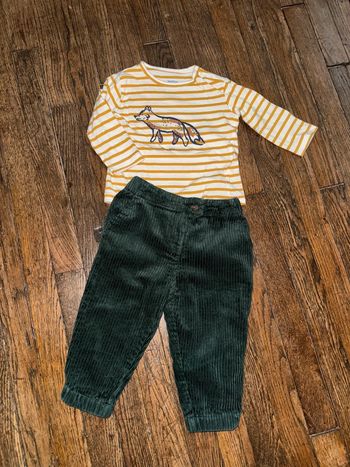 T-shirt et pantalon velour Bout’chou  9 mois