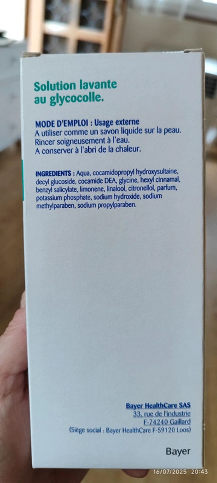 Bayer Derm Hydralin solution lavante intime au Glycololle 200 ml - photo numéro 2