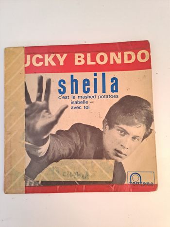 Vinyle super 45T EP Lucky Blondo - Sheila (4 titres) - RARE - État satisfaisant.