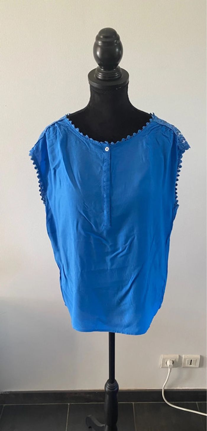 Blouse - tee shirt 123 bleue taille 38 - photo numéro 2