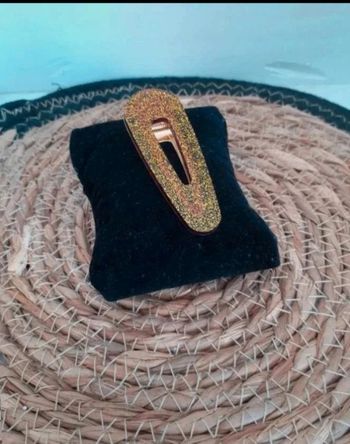 Barrette  cheveux marron pailletée  n°20