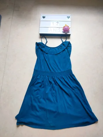 Robe à bretelles bleue 12 ans Kiabi