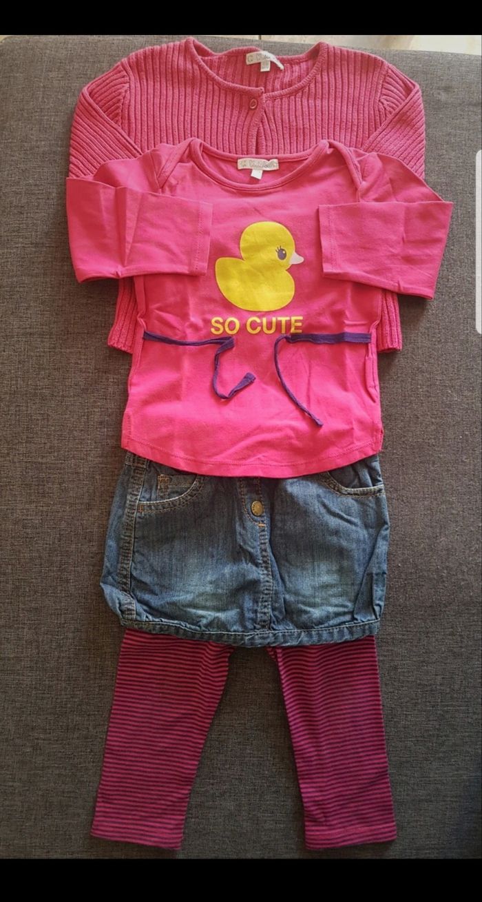 Ensemble 4 pièces fille 18 mois