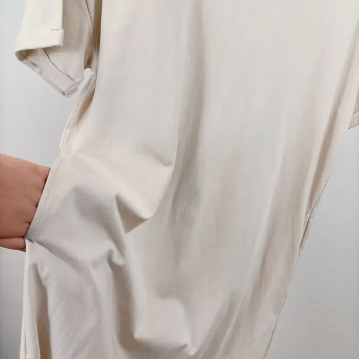 Robe longue beige River Island coupe droite t-shirt 100 % coton T34 neuve avec étiquette A1247 - photo numéro 6