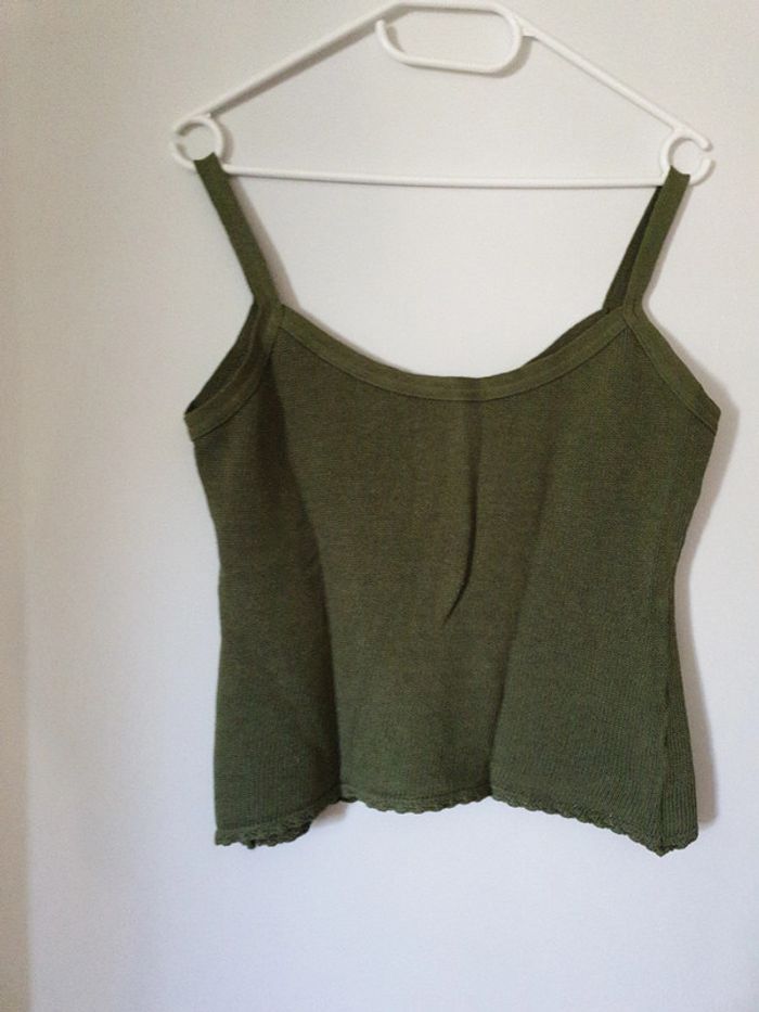 Ensemble top et mini pull kaki