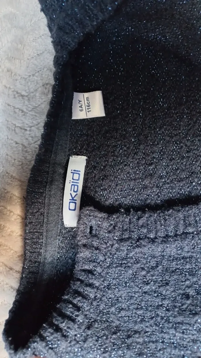 Gilet okaïdi marine paillettes bleu t6 - photo numéro 2