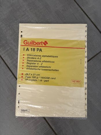 Intercalaires alphabétiques