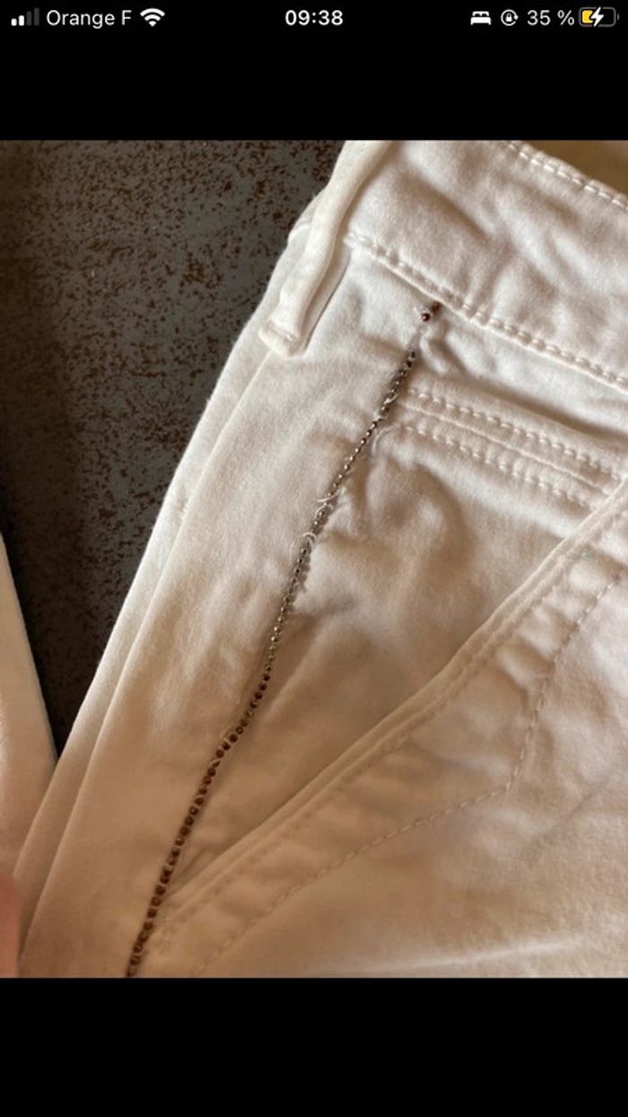 Jean skinny taille basse blanc kaporal - photo numéro 2
