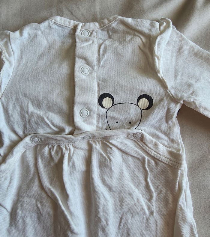 Kiabi Pyjama une pièce Coton Blanc Très bon état 1 Mois - photo numéro 6