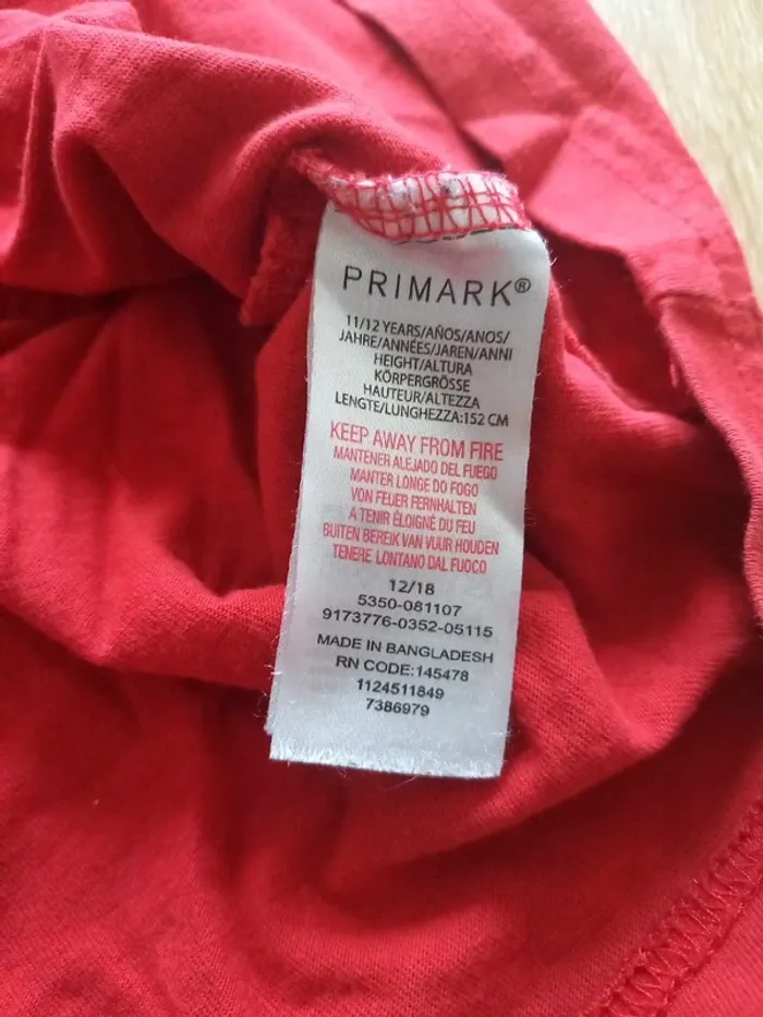 Tee-shirt rouge Primark 11/12 ans - photo numéro 5