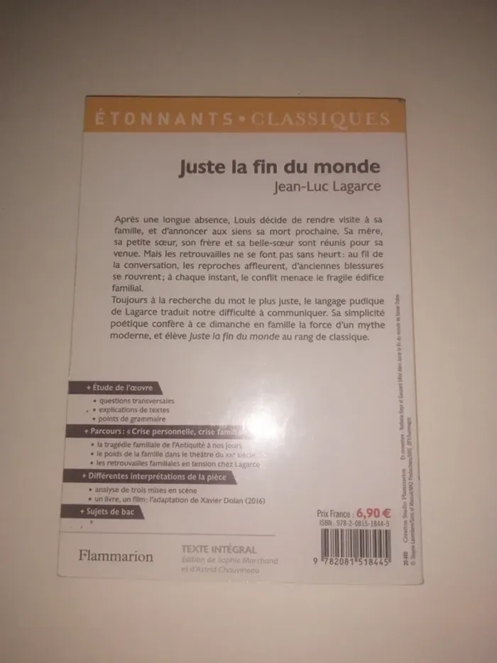 Juste la fin du monde de Jean-Luc Lagarce - photo numéro 2