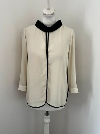 Blouse écrue et noire Zara S