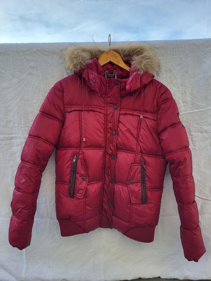 Doudoune rose Kaporal avec fourrure