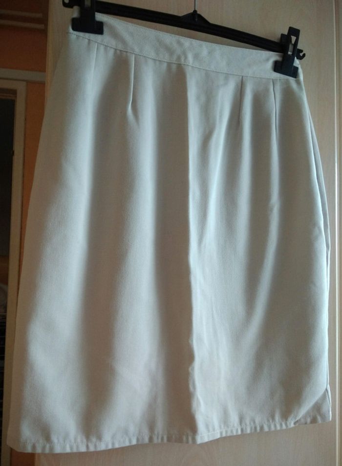 Jupe droite blanc cassé/crème