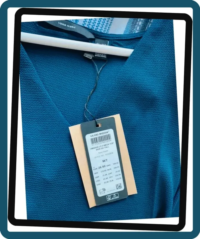 Blouse en Mousseline Marine Vero Moda T/M - photo numéro 9