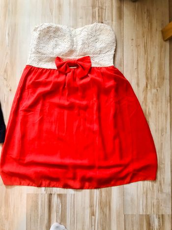 Robe bandeau corail