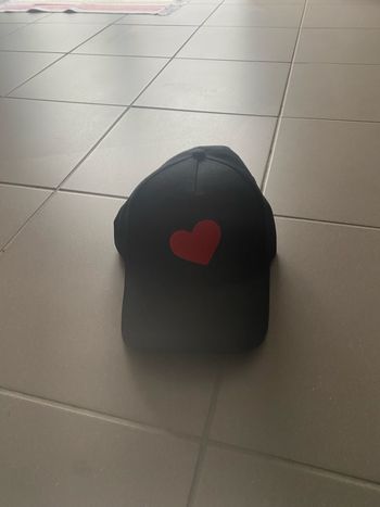 Casquette Atlantis Noir Cœur Rouge si†jeune S 🧢