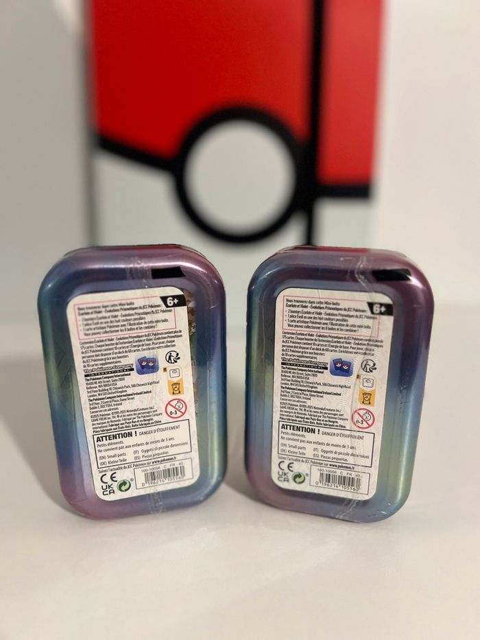 Lot de 2 mini tins évolutions prismatiques ev8.5 Givrali et aquali - photo numéro 2