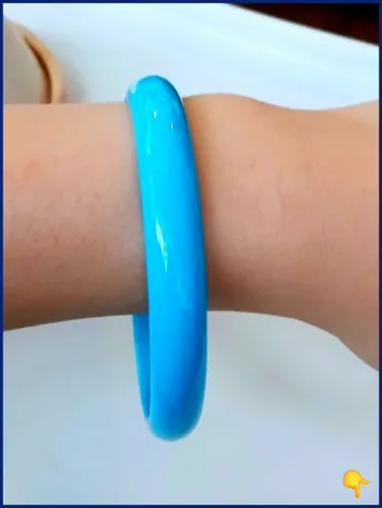 Bracelet jonc épais bleu vif – Style pop, vintage et tendance