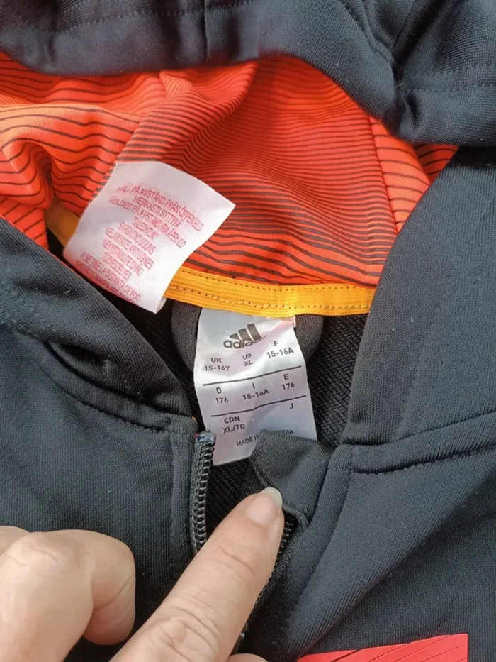 Veste garçon adidas noire et orange taille 15/16ans - photo numéro 4