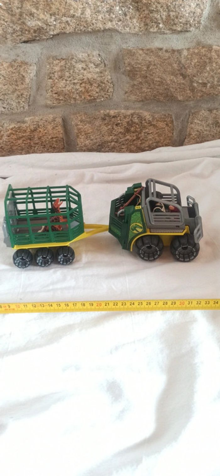 Véhicule chasseur braconnier de dinosaure avec remorque cage playmobil - photo numéro 7