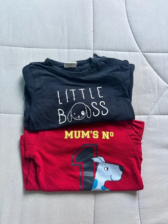 2 t-shirts manches longues 2ans
