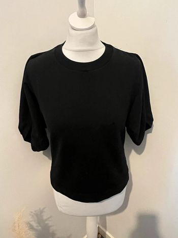 Blouse noire manches bouffantes Zara M