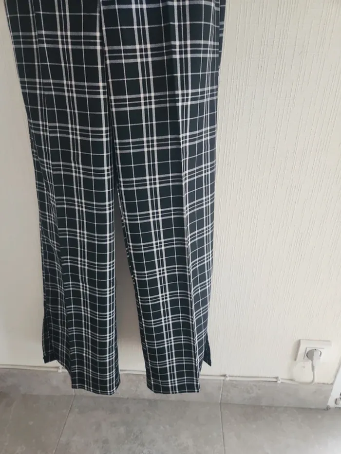 Pantalon à carreaux noir et blanc H&M 14 ans + 170 cm - photo numéro 7