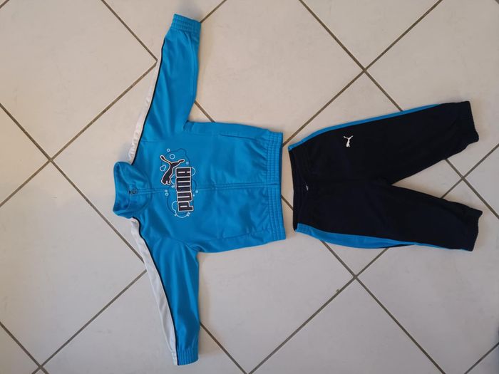 Ensemble de sport bleu survêtement Puma garçon 2 ans