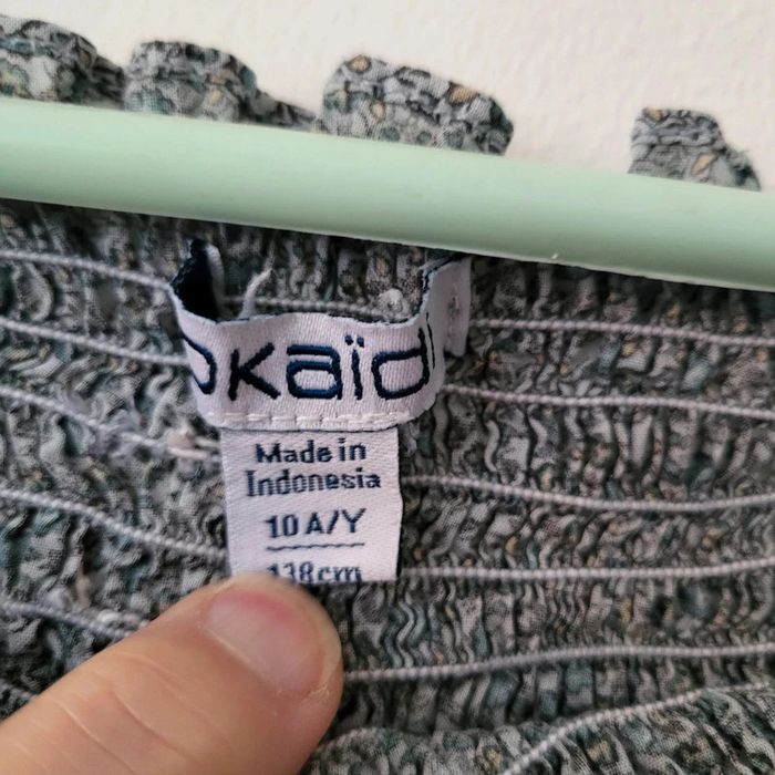 Okaïdi- haut à smocks fleuri 10 ans - photo numéro 2