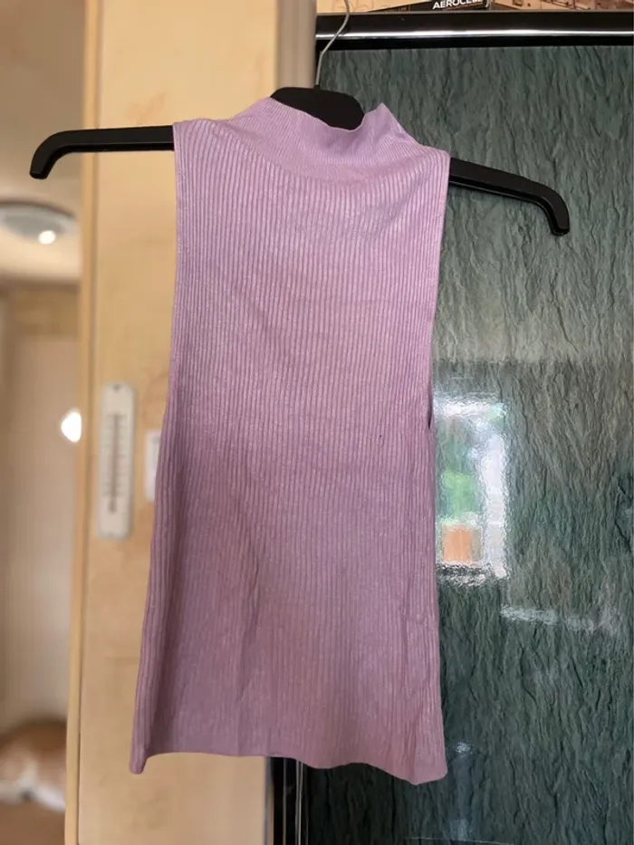 Haut sans manche mauve