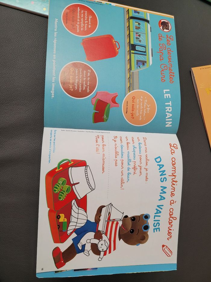 Lot de deux magazines petit ours brun parc et train - photo numéro 10