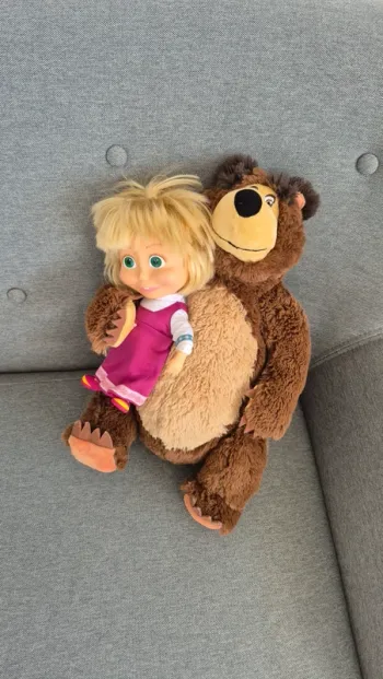 Peluche Masha et Michka