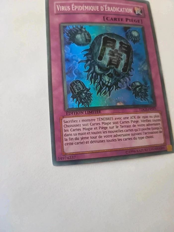 Carte Yu-Gi-Oh! Virus épidémique d'éradication édition limitée tdgs-frse1 - photo numéro 2